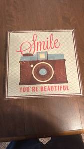 lot 71 image: Smile Youre Beautiful Camera Wall Art Print with Frame