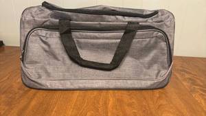 lot 107 image: Gray Soft-Sided Carrying Bag with Handles and Zipper