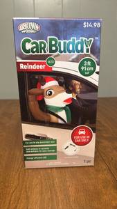 lot 122 image: Airblown Inflatable CarBuddy Reindeer LED 3 ft 91 cm Tall