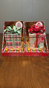 lot 123 image: Packed Party Decorative Stocking Holder 2-Pack Hang It Up