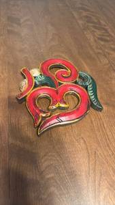 lot 126 image: Decorative Mask Red and Gold with Green Accents
