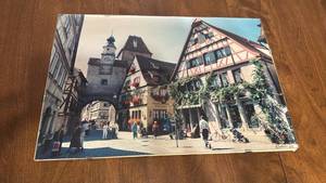 lot 132 image: European Street Scene Photograph Print Rothenburg Architecture