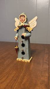 lot 138 image: Angel Figure Birdhouse Decorative Wooden Carved