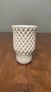 lot 141 image: White Textured Essential Oil Diffuser with Quilted Pattern