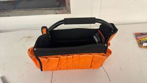 lot 179 image: Tool Bag with Handle Orange Black Canvas