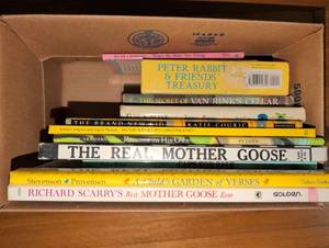 lot 1056 image: Lot of Childrens Books including Peter Rabbit Treasury, Mother Goose, Pippi Longstocking