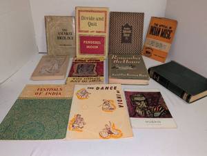 lot 1072 image: Lot of 11 Indian Culture and Literature Books Including The Anuvrat Ideology and Divide and Quit