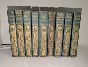 lot 1074 image: Rudyard Kipling 9-Volume Book Set Letters Soldiers Plain Tales Light City Ballads Story Gausbyss