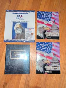 lot 1089 image: U.S. Mint State Quarters Collector folios 1999-2000 Archive Statehood no coins