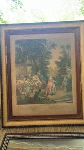 lot 1129 image: Lot of 2 Framed Prints LAutomne and Asian Bird with Peonies - Largest is 22 x 18 12