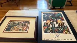 lot 1141 image: Wichita Jazz Festival 2001 Thirtieth Anniversary Framed Print and impressionist print Lot 2 Pieces
