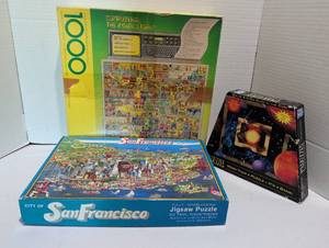 lot 1219 image: 4 puzzles, City of San Francisco Jigsaw Puzzle 504 Pieces Fully Interlocking and more