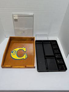 lot 1516 image: Office Storage Trays with Compartments and Display Case