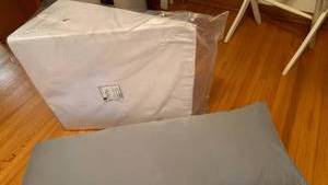 lot 1627 image: Body pillow 45X15 and wedge pillow 12X24