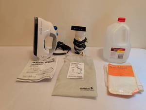 lot 1700 image: Black & Decker SteamXpress Iron and Franzus Travel Steamer Lot with Accessories