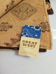 lot 1759 image: Great West Durable Goods Tapestry Throw 50 x 60 in