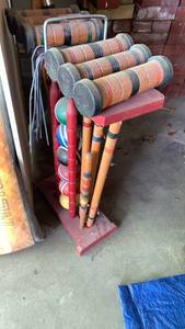 lot 2006 image: Croquet Set 6-Player with Rack Stand and Accessories