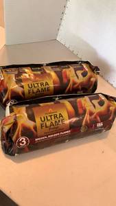 lot 2025 image: FireMaster Ultra Flame Firelogs 2 Pack Natural 3-Hour Burn