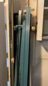 lot 2034 image: Metal Bed frames and curtain rods