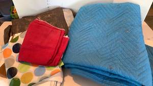 lot 2037 image: Moving blankets, tarps and more