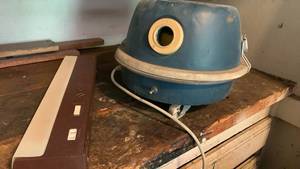 lot 2040 image: Vintage Canister Vacuum and Under-Cabinet Light Bar with Switches