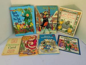 lot 2313 image: Christmas Carol Books Lot 6 Dickens Disney Twelve Days Illustrated