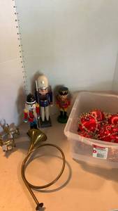 lot 2419 image: Nutcracker Figurines and Christmas Ornaments Lot