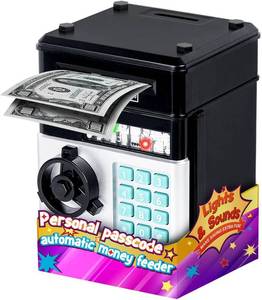 lot 12362 image: Piggy Bank Cash Coin Can ATM Bank Electronic Coin Money Bank for Kids Age 3-12, Money Savings Box Mini ATM Coin Bank Toys Gifts for 3 4 5 6 7 8 9 10 11 12 Year Old Boys Girls