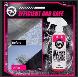 lot 12379 image: Paint Glass Water Spot Remover Hard Water Stain Mineral Deposit Stubborn Stain Heavy-Duty Spot Cleaner Surface Restore Solution