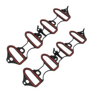 lot 12380 image: 2PCS Ms92211 Intake Manifold Gasket, Compatible with Chevy Avalanche Express Siliverado Suburban Tahoe Trailblazer GMC Envoy Savana Sierra Yukon 4.8L 5.3L 6.0L Hummer Isuzu, Replaces 89060413 (Red)