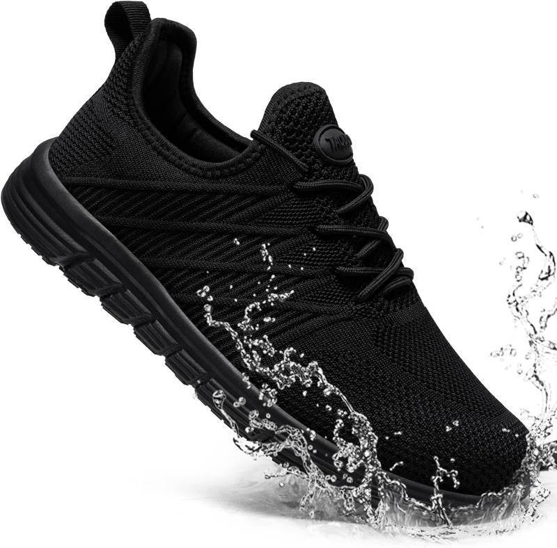 lot 19936 image: Non Slip Work Shoes for Women Slip On Sneakers Water Resistant Shoe Slip Resistant Food Service Zapatos Antideslizantes para Mujer, Black US 7.5 Womens