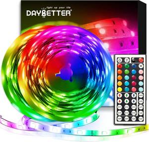 lot 27227 image: DAYBETTER Led Strip Lights 32.8ft Kit with Remote and Power Supply Color Changing