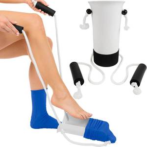 lot 27233 image: Vive Sock Aid - Easy On and Off Stocking Slider - Donner Pulling Assist Device - Sock Helper Aide Tool - Puller for Elderly, Senior, Pregnant, Diabetics - Pull Up Assistance Help