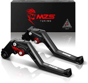lot 27251 image: MZS Black Motorcycle Clutch Brake Levers Short Adjustable CNC Compatible with YZF R1 YZF-R1 1999-2001