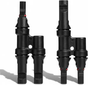 lot 27254 image: XYRIS Solar Connectors T Branch 1 to 2 for Solar Panels, Solar String SplitterJoiner (MFFFMM 1 Pair)