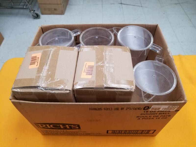 lot 6360 image: Case of Clear Acrylic Pitchers with Lids