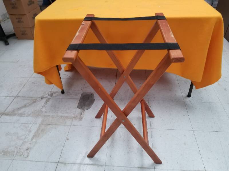 lot 6533 image: Foldable Wooden Tray  Serving Stand