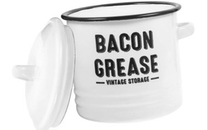 lot 6074 image: ABOOFAN Vintage Enamel Pot Lid Multi-functional Container for Soup Sauces and Bacon Grease Practical Kitchen Storage for Home Cooking