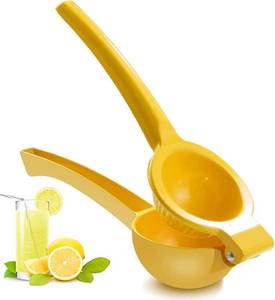 lot 6092 image: Y-ME Manual Juicer Citrus Lemon Squeezer, Fruit Juicer Lime Press Metal, Professional Hand Juicer Kitchen Tool(Yellow