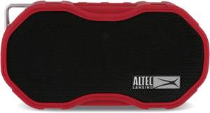 lot 6096 image: Altec Lansing - Baby Boom Waterproof Bluetooth Speaker, Wireless &amp Portable for Travel &amp Outdoor Use, Deep Bass &amp Loud Sound, 1 Pack (Red) - no charger