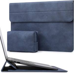 lot 8005 image: HYZUO 13.3-14 Inch Laptop Sleeve Case with Stand Feature for MacBook Pro 14 M5M4M3M2M1 2026-2021, MacBook ProAir 13.3, 13.5 13.8 Surface Laptop, HP Spectre X360 1314, Navy Blue
