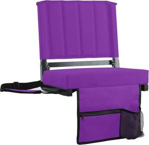 lot 8015 image: SPORT BEATS Stadium Seats with Back Support Bleacher Chairs with Back and Cushion Thick Padded Bleacher Seats Includes Shoulder Strap