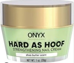 lot 8087 image: Onyx Professional Hard as Hoof Nail Strengthening Cream, Cherry Almond Scent - Made in USA, Nail Growth & Conditioning Cuticle Cream Stops Splits, Chips, Cracks & Strengthens Nails, 1 oz