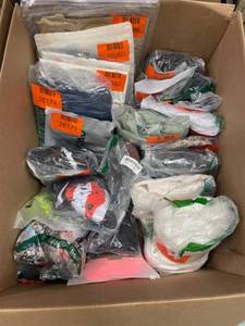 lot 8105 image: Box of Not Bid OnNot Picked Up Clothes - Conditions Vary - 24 Pieces