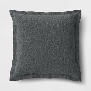 lot 17299 image: 26x25 Solid Woven Outdoor Deep Seat Back Cushion Charcoal - Threshold - Retail $40