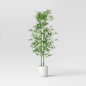 lot 18335 image: 55 Large Bamboo Leaf Tree Artificial Plant - Threshold - Retail $150