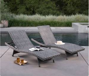 lot 20741 image: ONE SunVilla Julia Woven Chaise Lounge, not a set - Retail $250