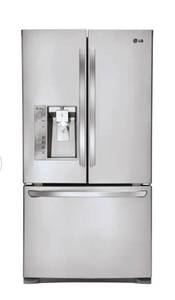 lot 20764 image: LG French Door Refrigerator with Ice and Water Dispenser - Retail $2,300