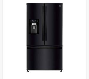 lot 20770 image: Kenmore 75039 25.5 cu. ft. French Door refrigerator, Black - Retail $1,000