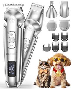 lot 223 image: oneisall Small Dog Clippers and Paw Trimmer with Low Noise, 4 - in - 1 Cordless Dog Grooming Kit with 3 - Level Speed Clippers (7000 RPM) for Grooming Thick Hair, Waterproof Shaver for Dogs and Cats - Retail $30